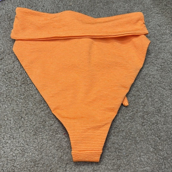 Mara Hoffman Goldie Orange High Waisted Bikini Bottom - Picture 5 of 5